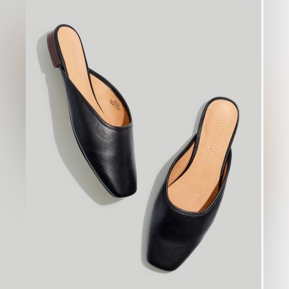 Madewell Adelia Black Leather Women's Mules - 8.5 - Picture 1 of 9